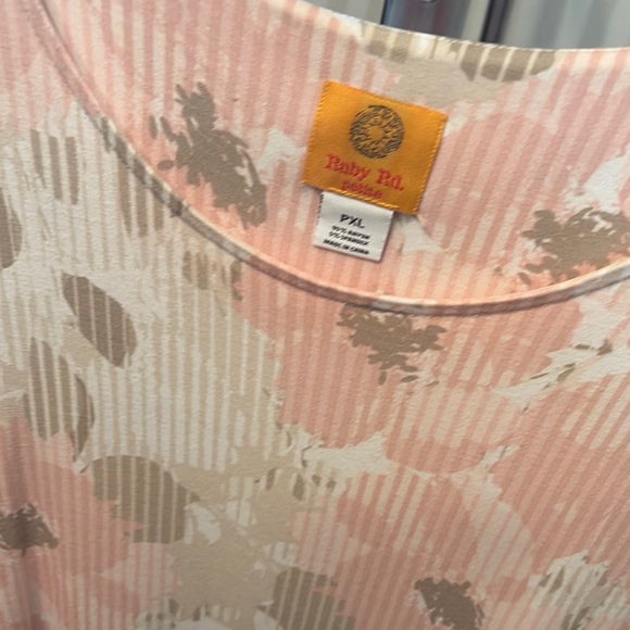 Ruby Rd Pink Ribbed 3/4 Sleeve Tunic - Picture 2 of 3